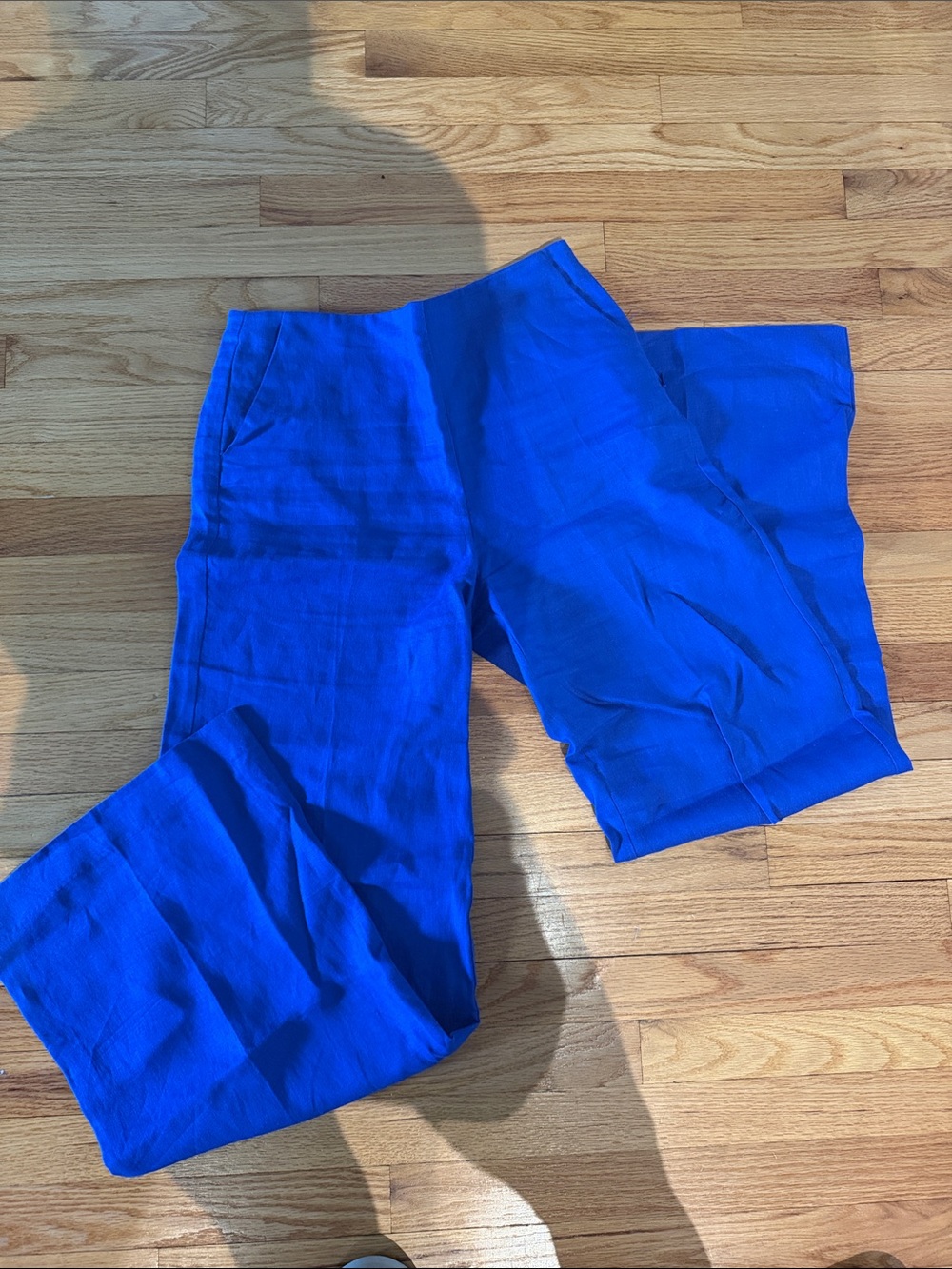 Mango Bright Royal Blue Wide-Leg Pants